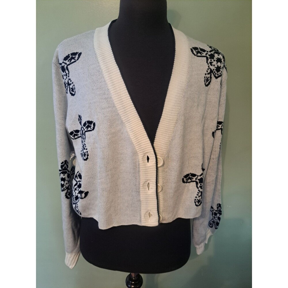 Simply Southern Cropped Turtle Cardigan NWT Size L.